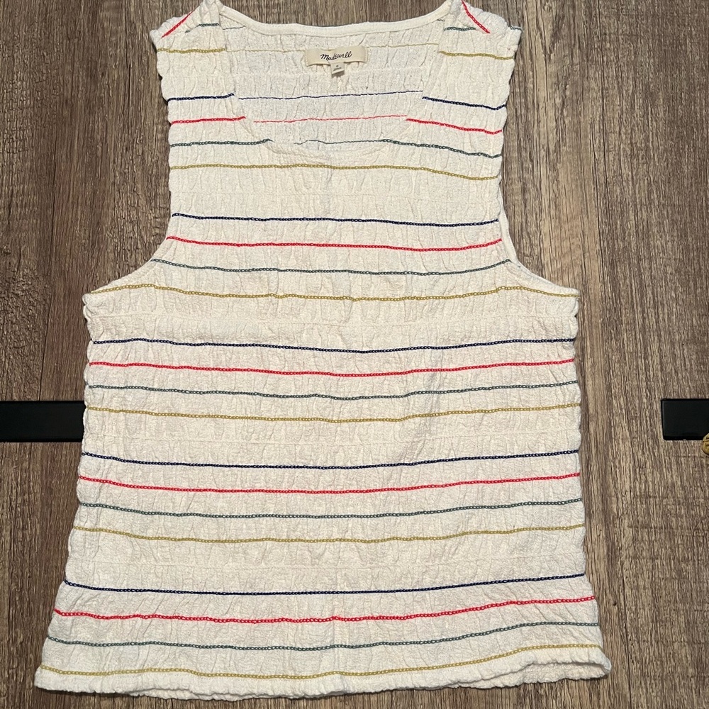 Madewell smocked tank top